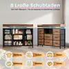 Komoda Moonbite RGB LED 108 cm s 8 látkovými zásuvkami a Náhľad obrázku produktu 5