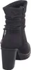 A black women's boot shown from the back. Voir les images du produit