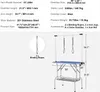 A product image showing a pet grooming table with specifications and accessories. Náhled obrázku produktu