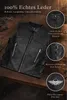 PAULGOS gilet in pelle biker cowl club waistcoat chopper Anteprima dell’immagine prodotto 6