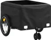 vidaXL Fahrradanhänger Schwarz und Grau 45 kg Eisen Produktbild-Vorschau 5