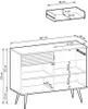 FURNLUX Anrichte Oro Beige Und Gold 107cm / Hauptfarbe: Produktbild-Vorschau 4