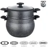 Couscoussiere 10L Edelstahl Dampfgarer Induktionsgeeignet Produktbild-Vorschau 2