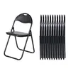 H.J WeDoo Lot de 12 chaises pliantes noires Cadre Voir les images du produit 2