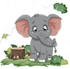 Wandaufkleber fürs Kinderzimmer – Elefant Safari für Produktbild-Vorschau 1