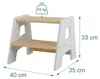 Relaxdays Tritthocker für Kinder, 2 Stufen, 50 kg, A-Form, Produktbild-Vorschau 4
