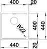 Blanco lavello sottopiano 2D Andano 400-U - lavello con Anteprima dell’immagine prodotto 5