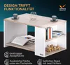 CASARIA® Couchtisch Weiß Eiche Holz mit Stauraum 2 Fächer Produktbild-Vorschau 3