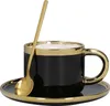 HOMLA Sinnes Kaffeetasse Porzellan mit Untertasse Löffel Produktbild-Vorschau 1