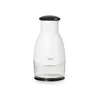 A white and clear manual food chopper with a black lid, shown from the front on a white background. Produktbild-Vorschau