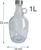 2 x 1L Gärballon mit rundem Griff Rundgriff Flasche Produktbild-Vorschau 2