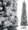 COSTWAY 180 cm Bleistift Weihnachtsbaum mit Schnee, Produktbild-Vorschau 1