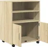 vidaXL Skříňka na kolečkách Sonoma dub 55x40x91 cm materiál Náhled obrázku produktu 7