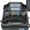 A close-up view of the control panel and storage compartments of a wheel balancer machine. Produktbild-Vorschau