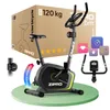 A Zipro Drift exercise bike is shown with its packaging and marketing icons.