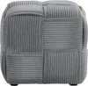 Homestyle4u 2647, Sitzhocker Grau Cord Sitzwürfel Produktbild-Vorschau 4