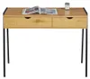 Biurko z szufladą komputerowe 100 x 45 cm kolor dąb Podgląd zdjęcia produktu 4