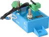 A close-up, angled view of a blue electronic component with green connectors and silver bolts, set against a white background. Podgląd zdjęcia produktu