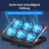 Laptop Kühler 15,6", 6 Lüfter, RGB Beleuchtung, Produktbild-Vorschau 3