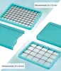 A collage of different cutting inserts for a vegetable chopper. Anteprima dell’immagine prodotto