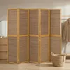 Paravent séparateur de pièce 5 parties cloison en bois brun Voir les images du produit 9