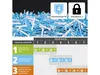 A marketing image showing shredded paper and a chart detailing security levels for shredders. Produktbild-Vorschau