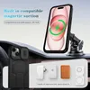 A car dashboard with a phone mounted on a magnetic car mount, and accessories displayed below. Produktbild-Vorschau