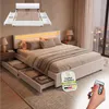 Juskys Polsterbett Lyon 180 x 200 cm weiß – Bettgestell mit Produktbild-Vorschau 1