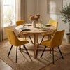 Stuhl drehbar für Esszimmer modernes Design aus Stoff Navya Produktbild-Vorschau 2