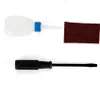 A white background with a glue bottle, a piece of sandpaper, and a screwdriver. Produktbild-Vorschau
