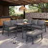 Merax Gartenmöbel-Set für 8 Personen, Garten-Essgruppe mit Produktbild-Vorschau 2