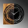 Opviq, Wooden- TNL1139, Leichte,Walnuss, Wanduhren, 58 x 3 Produktbild-Vorschau 5