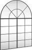 vidaXL Wandspiegel Schwarz 100x130 cm Gewölbt Eisen Produktbild-Vorschau 1