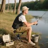 Składany stołek COSTWAY 360° obrotowy, przenośny, składany Podgląd zdjęcia produktu 2