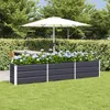 vidaXL Pflanzkübel Anthrazit 240 x 40 x 45 cm Stahl Produktbild-Vorschau 2