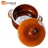 A brown ceramic pot with its lid slightly ajar, presented on a white background. Produktbild-Vorschau