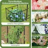 COSTWAY Rosenbogen mit Tür & 2 Pflanzgefäßen, Rosenspalier Produktbild-Vorschau 7