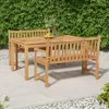 vidaXL 3-tlg. Garten-Essgruppe Massivholz Teak Produktbild-Vorschau 2