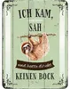 LANOLU Retro Blechschild Faultier, lustige Sprüche Schild Produktbild-Vorschau 1