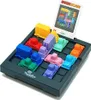 A close-up shot of the Rush Hour logic game board with colorful car pieces arranged on it, and the challenge card standing upright. Podgląd zdjęcia produktu