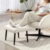 HOMCOM Sitzhocker Hocker mit weichem Sitzkissen Stahlbeinen Produktbild-Vorschau 2