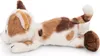 A plush cat toy lying on its side against a white background. Podgląd zdjęcia produktu
