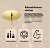 4X sviečka na adventný veniec 5 cm (zlatá) - univerzálna na Náhľad obrázku produktu 2