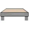Bettgestell Grau Sonoma 100x200 cm Holzwerkstoff und Metall Produktbild-Vorschau 4