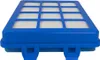 A blue and white vacuum cleaner filter on a white background. Produktbild-Vorschau