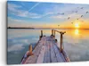 Bild auf Leinwand - Leinwandbild - See Natur Brücke Vögel - Produktbild-Vorschau 1