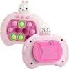 A pink electronic toy with a rabbit design and pop-it buttons. Produktbild-Vorschau