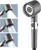 A collage of images showing a showerhead with water spraying from it in different patterns, and a separate image of the showerhead itself. Anteprima dell’immagine prodotto