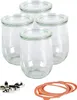 WECK Rundrandglas Tulpe 1,0l 4er Pack Produktbild-Vorschau 3