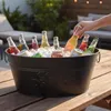 Relaxdays Sektkühler, 2er Set, Metall, 24 l, Flaschenkühler Produktbild-Vorschau 2